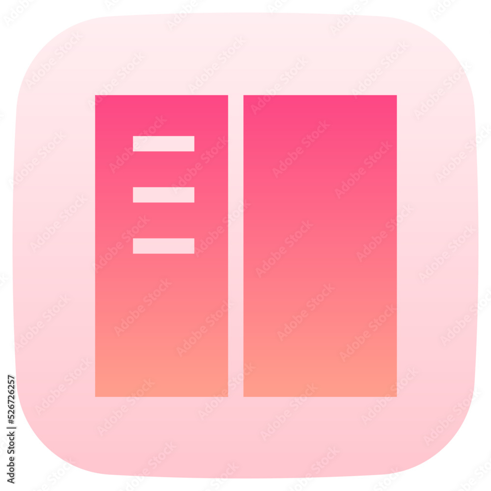 sidebar flat gradient icon sidebar flat gradient icon