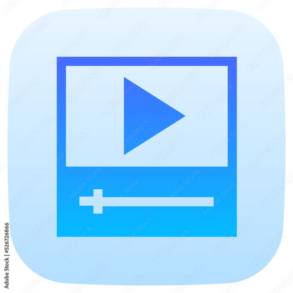 media player flat gradient icon media player flat gradient icon