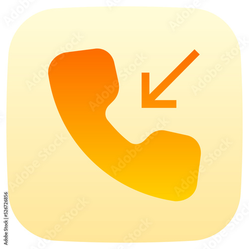 incoming call flat gradient icon