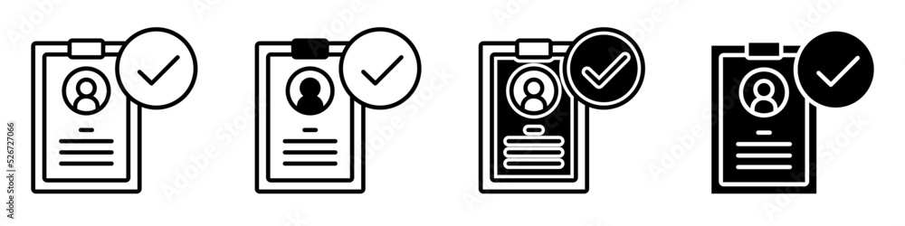 CV icon vector set. Resume illustration sign collection. user data symbol or logo. CV icon vector set. Resume illustration sign collection. user data symbol or logo.