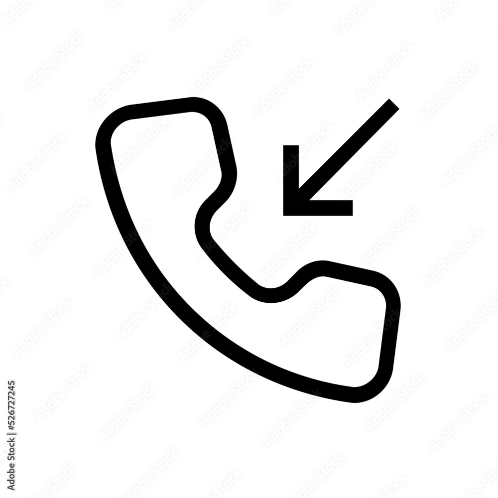 incoming call line icon incoming call line icon