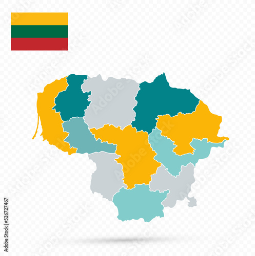 Lithuania Map on transparent background