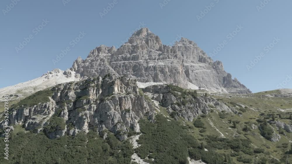 Mountain Crest Aerial Drone with Clouds Video. 4K Mountain Peak Aerial Footage in the Dolomites Italy D-Cinelike Log format Mountain Crest Aerial Drone with Clouds Video. 4K Mountain Peak Aerial Footage in the Dolomites Italy D-Cinelike Log format