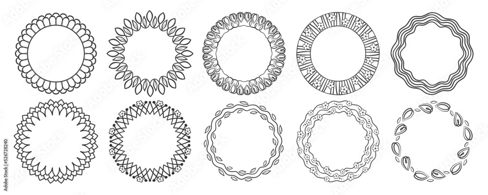 Round Flower Frames Spring Set Round Flower Frames Spring Set