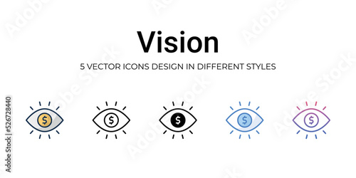 Vision icon. Design from Business management collection. vector illustration