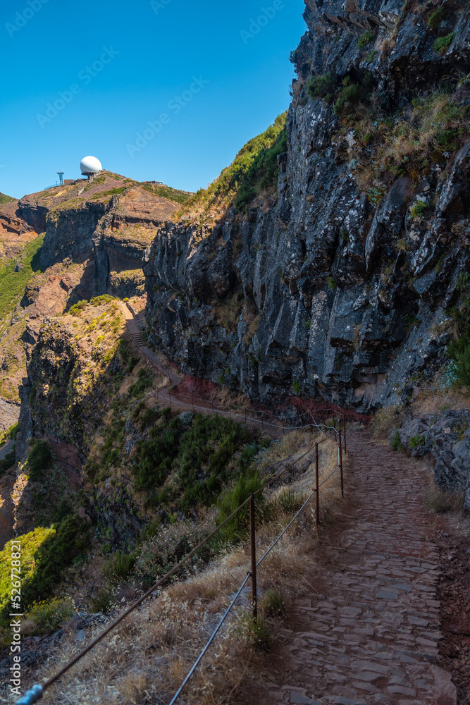 Path to the Ninho da Manta viewpoint on Pico do Arieiro, Madeira. Portugal Path to the Ninho da Manta viewpoint on Pico do Arieiro, Madeira. Portugal