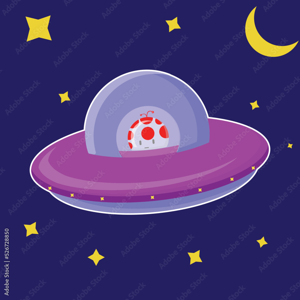 Uvo on nighht sky kawaii cute illustration Uvo on nighht sky kawaii cute illustration