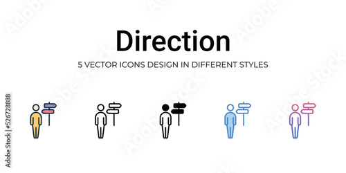 Direction icon. Design from Business management collection. vector illustration