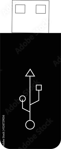 USB flash drive vector illustration.