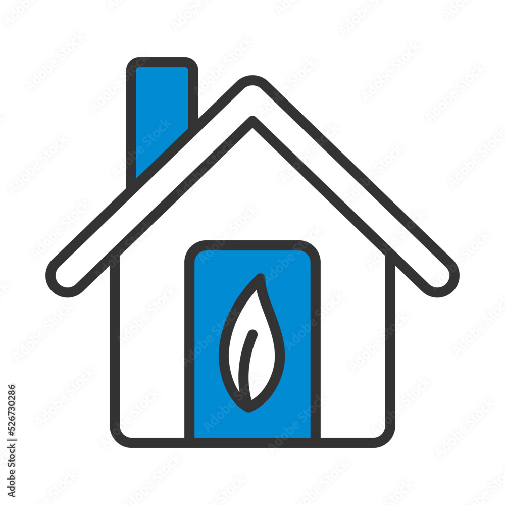 Ecological Home With Leaf Icon Ecological Home With Leaf Icon