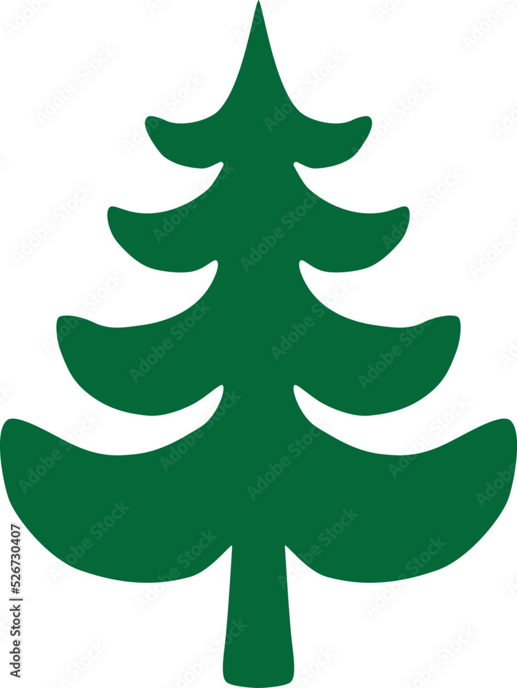 Vector illustration of green Christmas tree Vector illustration of green Christmas tree
