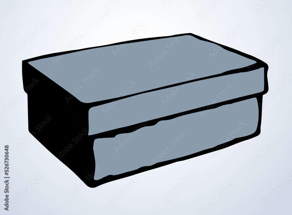 Rectangular carton packaging. Vector drawing Rectangular carton packaging. Vector drawing