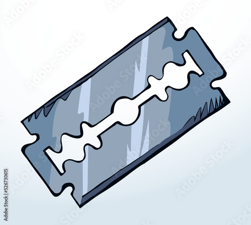 Sharp steel blade. Vector drawing