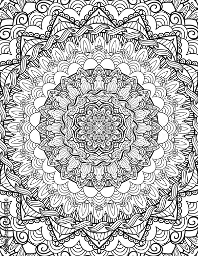 Full Page Mandala Letter Size for Coloring Pages Mandala, Adult, Kids, Lined Pages inspired by Islam Arabic Pakistan Indian. For Publishing Use ADULT Mandala Relaxing Coloring Pages Print