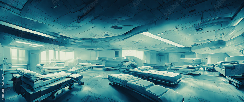 Artistic concept painting of a beautiful sci-fi futuristic hospital. Tender and dreamy design, background illustration. Artistic concept painting of a beautiful sci-fi futuristic hospital. Tender and dreamy design, background illustration.