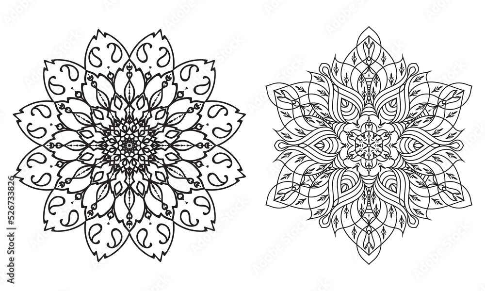 vector hand drawn mandala ornament decoration.