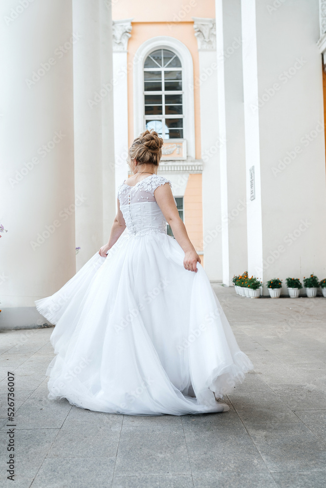 bride spinning in her wedding dress