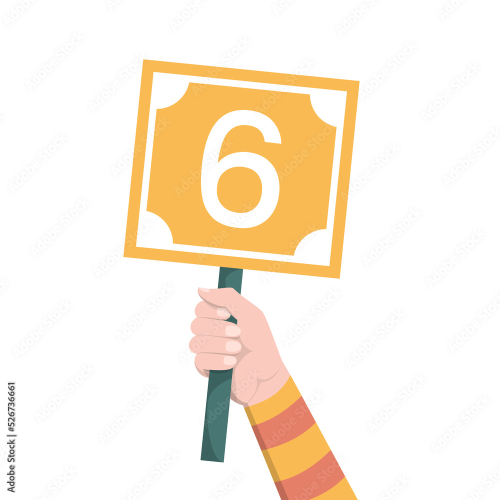 Hand Holding Scorecard With Number 6 Jury Showing Result Judge amazon-purple-number-6-balloons-40-inch-giant-number-balloons