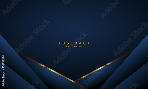 dark blue luxury premium background and gold line.