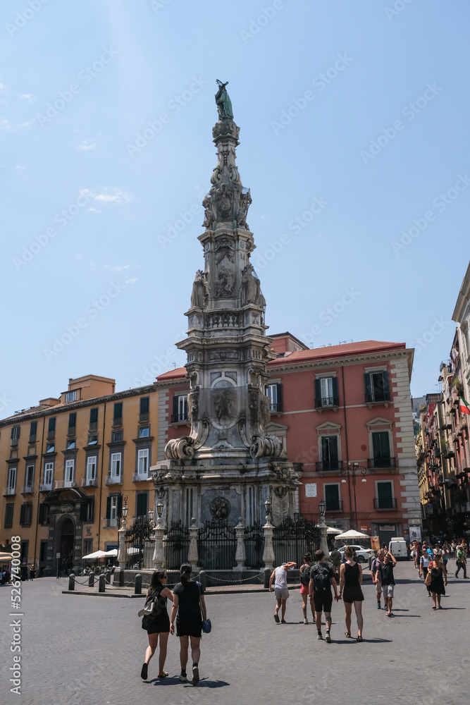 Obraz premium naples italy building history architecture landmark old classic art europe vintage 