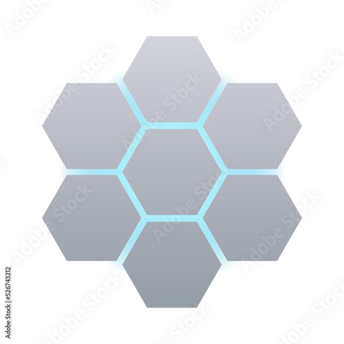 white hexagon background 