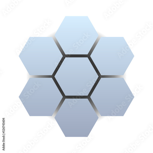 gredient hexagon tech background 