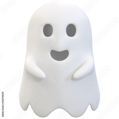 3d rendering halloween icon - ghost