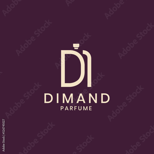 Letter DI Parfume Logo Design. Initial D and I Fragrant Logo Identity for Branding, Business, Parfume, Fasion and Luxury Brand