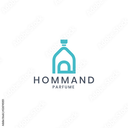 Home Icon Parfume Logo Design. House Fragrant Logo Identity for Branding, Business, Parfume, Fasion and Luxury Brand