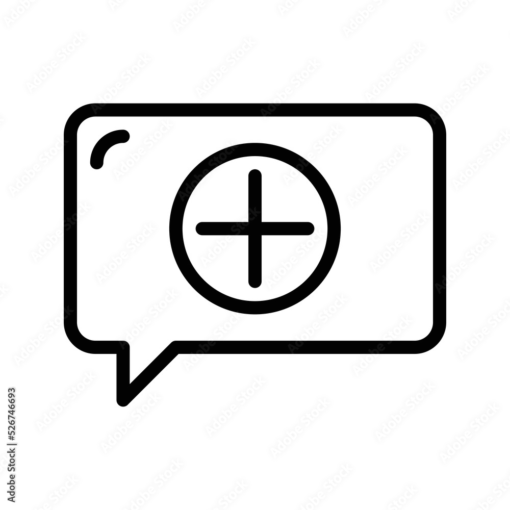 Vector Icons Add Message Lineal Style. Pixel Perfect and Editable Stroke.