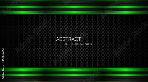 Dark steel mesh abstract background with black and green stripes lines free space for design modern technology innovation concept background

