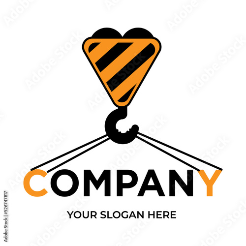 Excavator logo for construction company