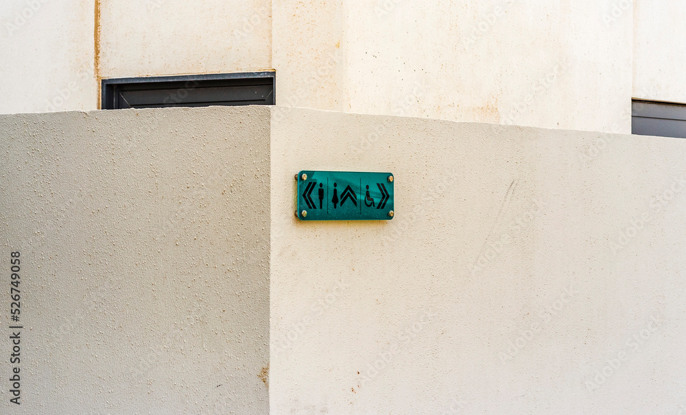 Close up shot of a toilet signage. Concept Close up shot of a toilet signage. Concept