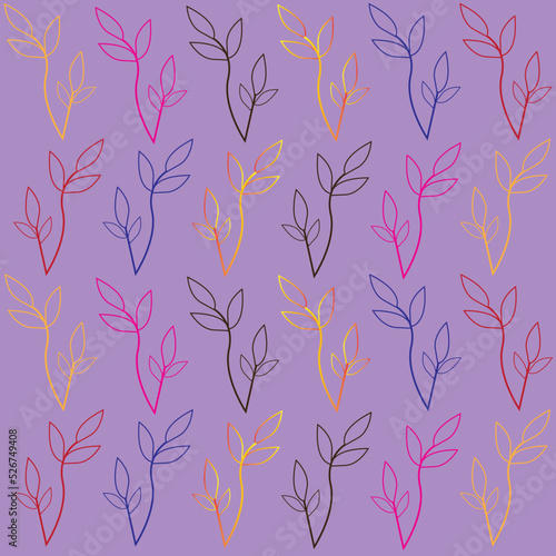 seamless pattern with pink flowers