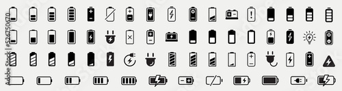 Fotografia Battery icons set