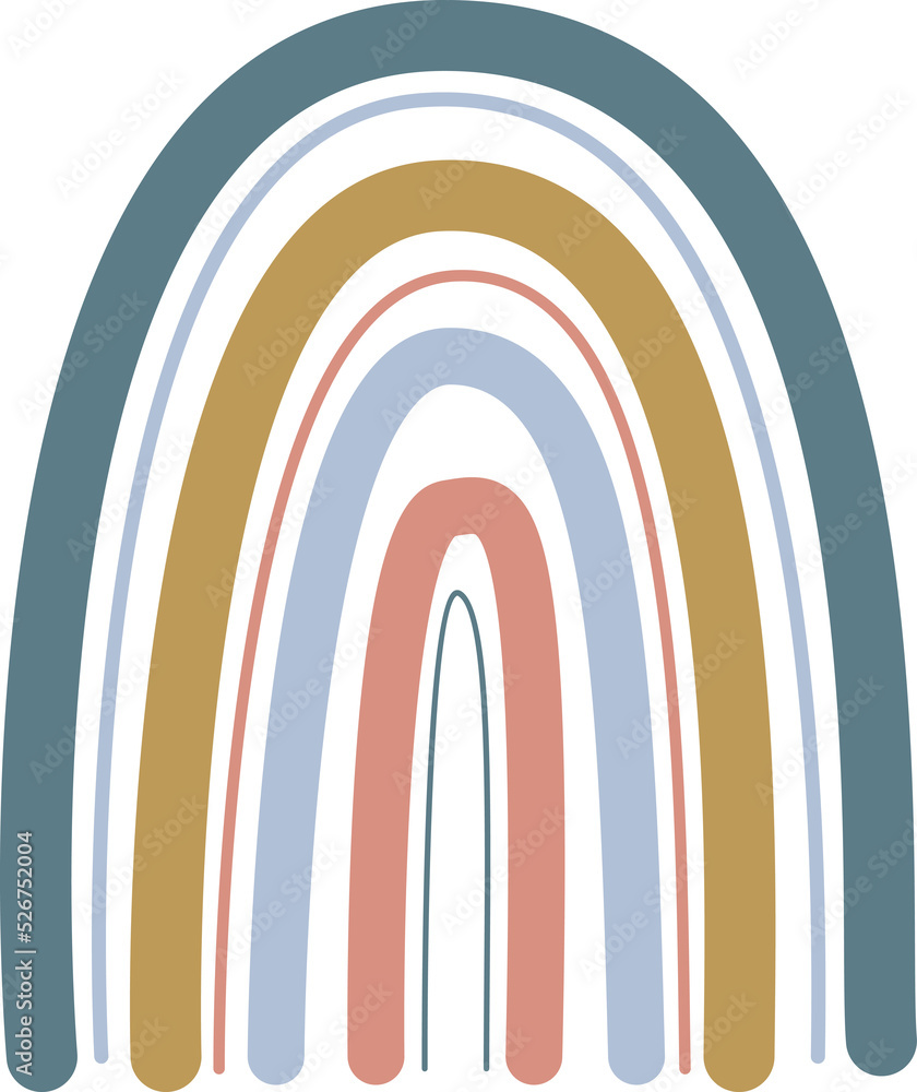 Organic Rainbow illustration in bohemian style Organic Rainbow illustration in bohemian style