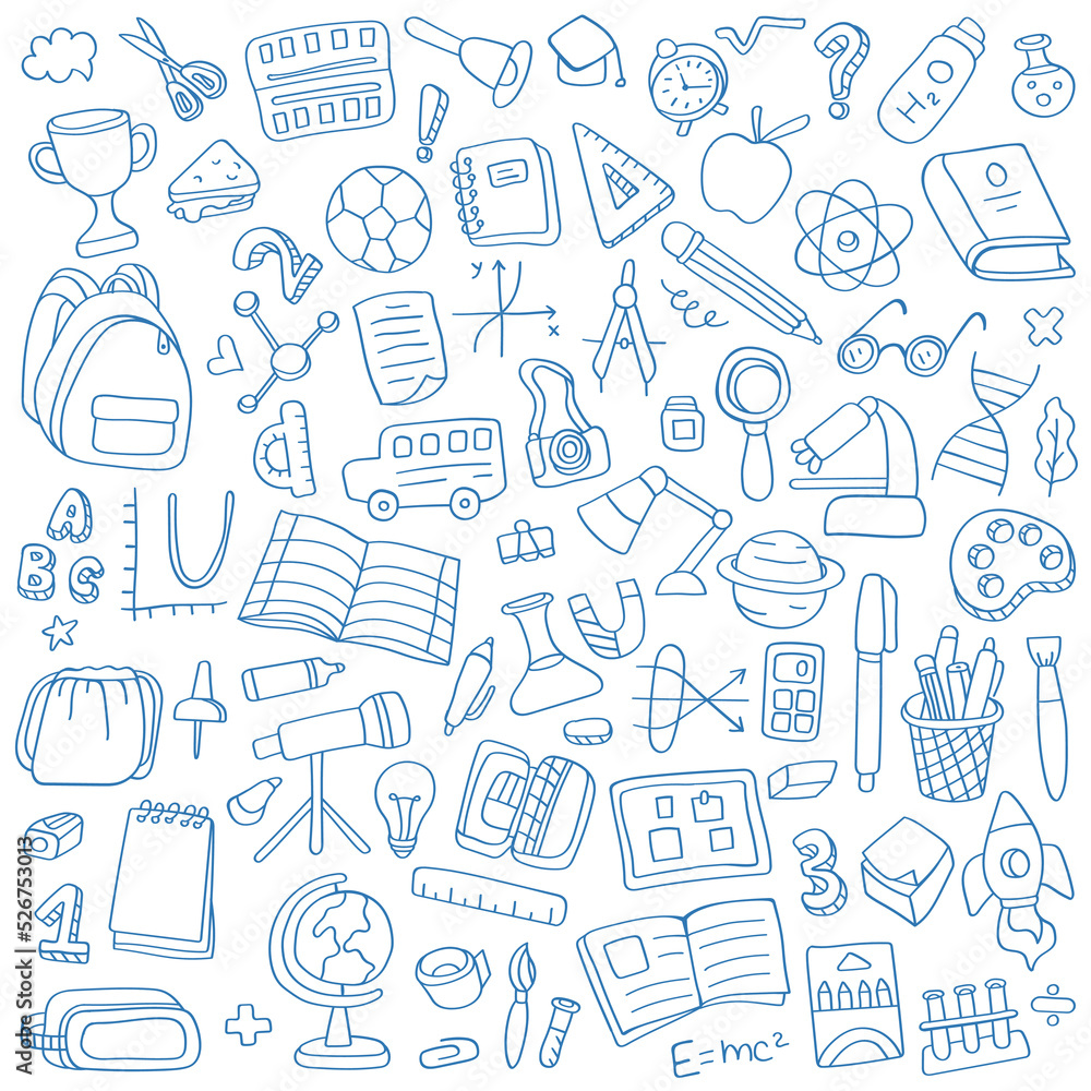 Back to School doodle background Back to School doodle background