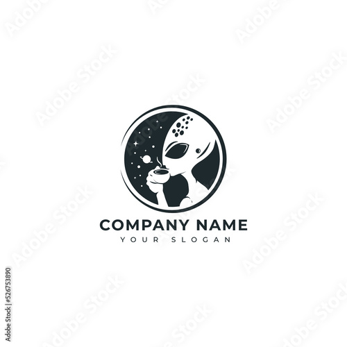 Space coffee logo vector design template © galord