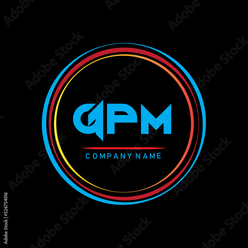 G P M,GPM logo design,GPM letter logo design on black background,three letter logo design,GPM letter logo design with circle shape,simple letter logo design, photo