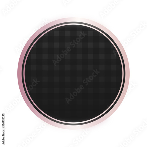 black circle rose gold frame background
