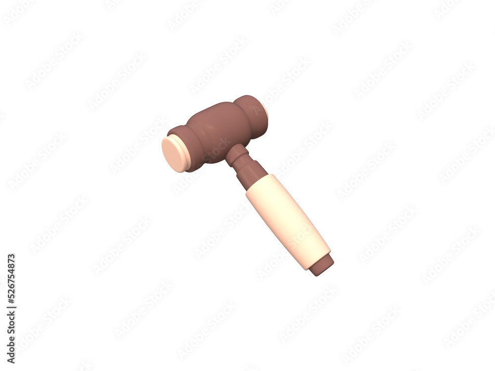 Judge Hammer icon Isolated 3d render Illustration Judge Hammer icon Isolated 3d render Illustration
