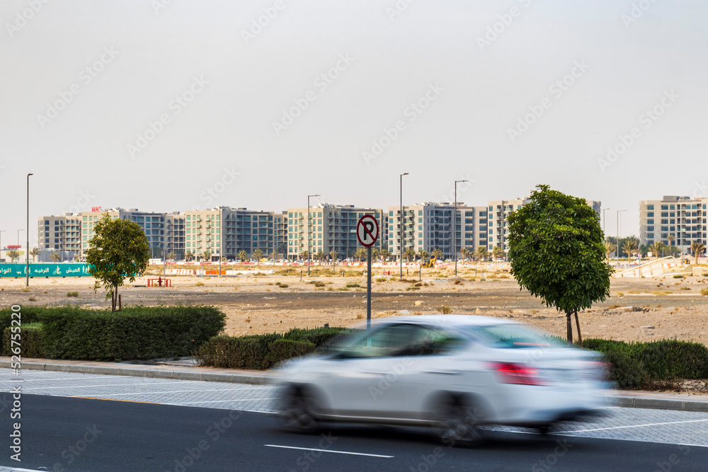 Dubai, UAE - 08.16.2022 - Buildings in The MAG residence, Dubai South. City