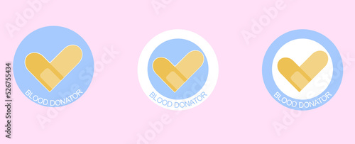 Flat and minimalistic medical blood donator icon