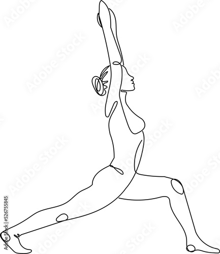 woman in warrior pose, yoga