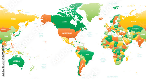 World detailed political map with lables
