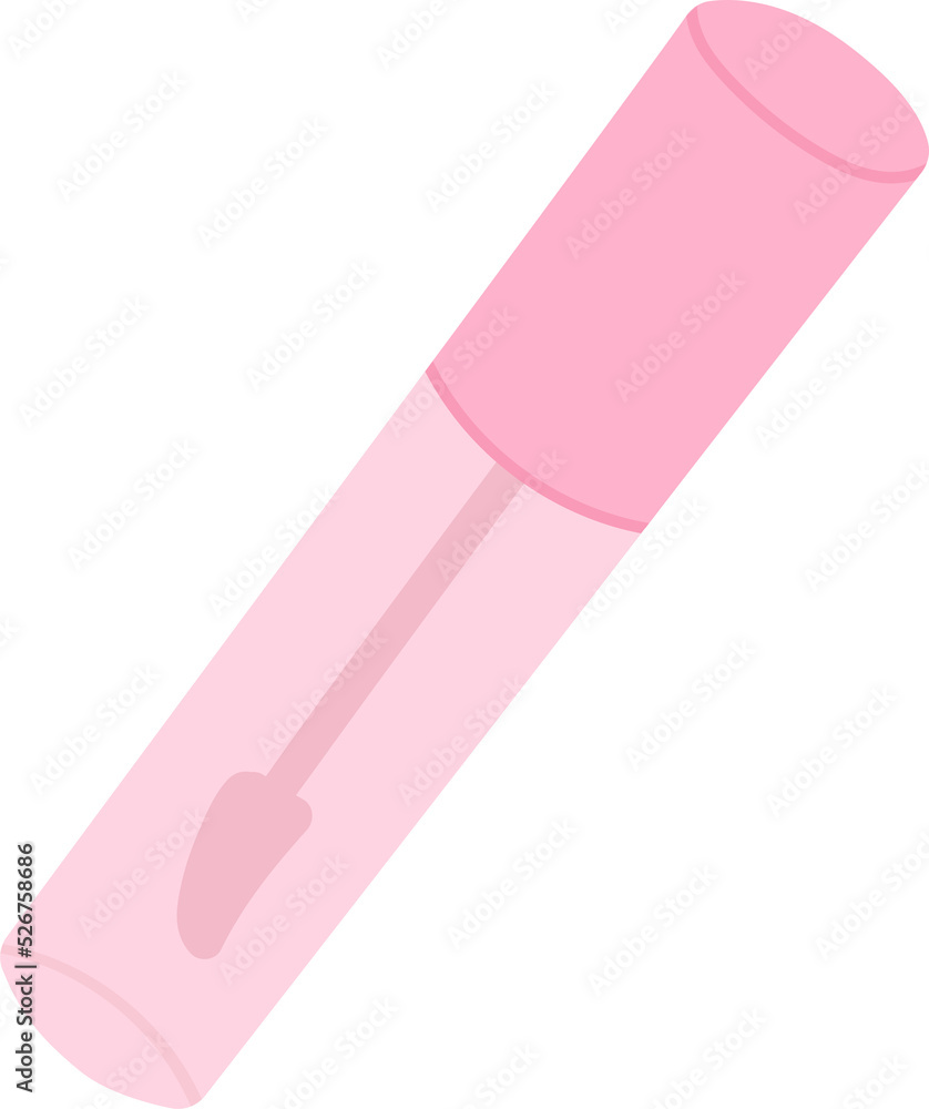 Pink lip gloss in tube