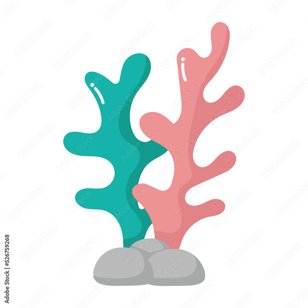 Sea coral icon wildlife diving and undersea. Sea coral icon wildlife diving and undersea.