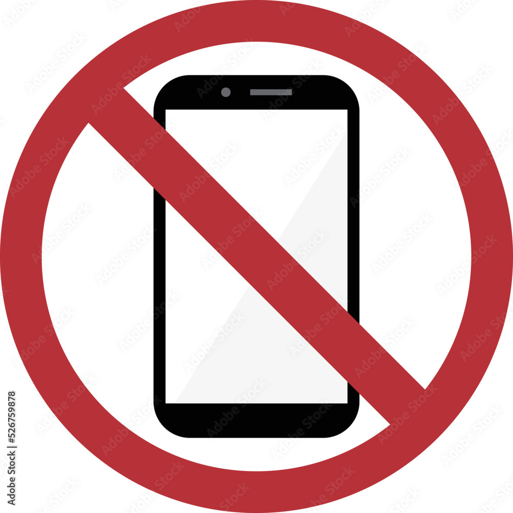 スマートフォン使用禁止のアイコン スマートフォン使用禁止のアイコン