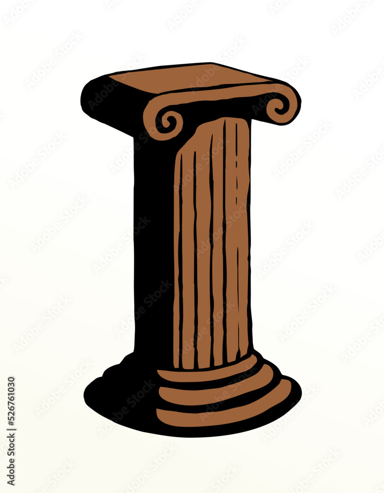 Vector drawing of big pillar Vector drawing of big pillar