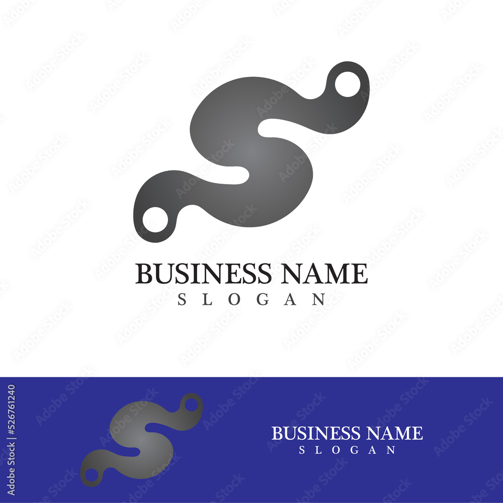 Fototapeta premium Business corporate S letter logo